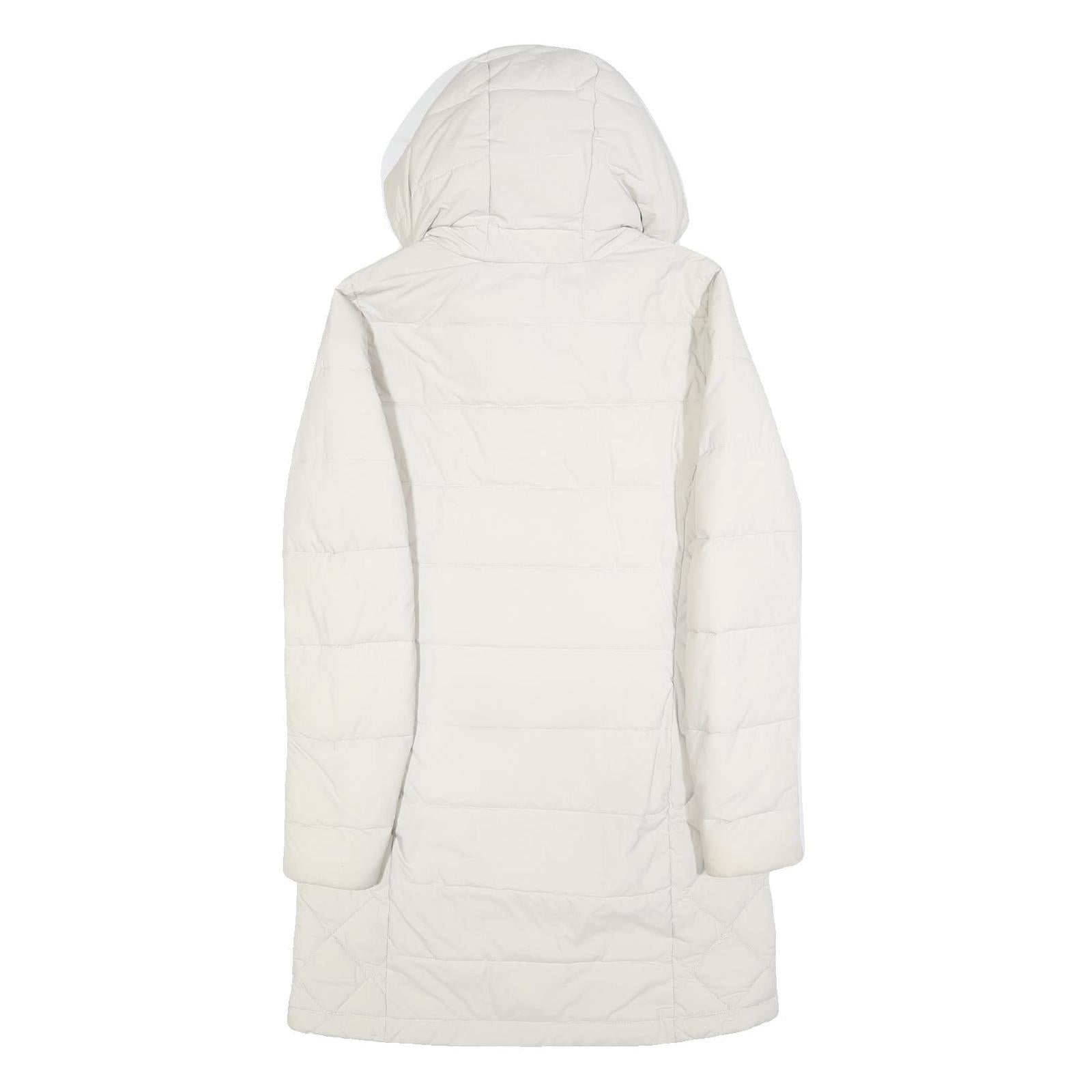 COLUMBIA Womens White Quilted Long Sleeve Zip Jacket S Polyester Warm Outdoor