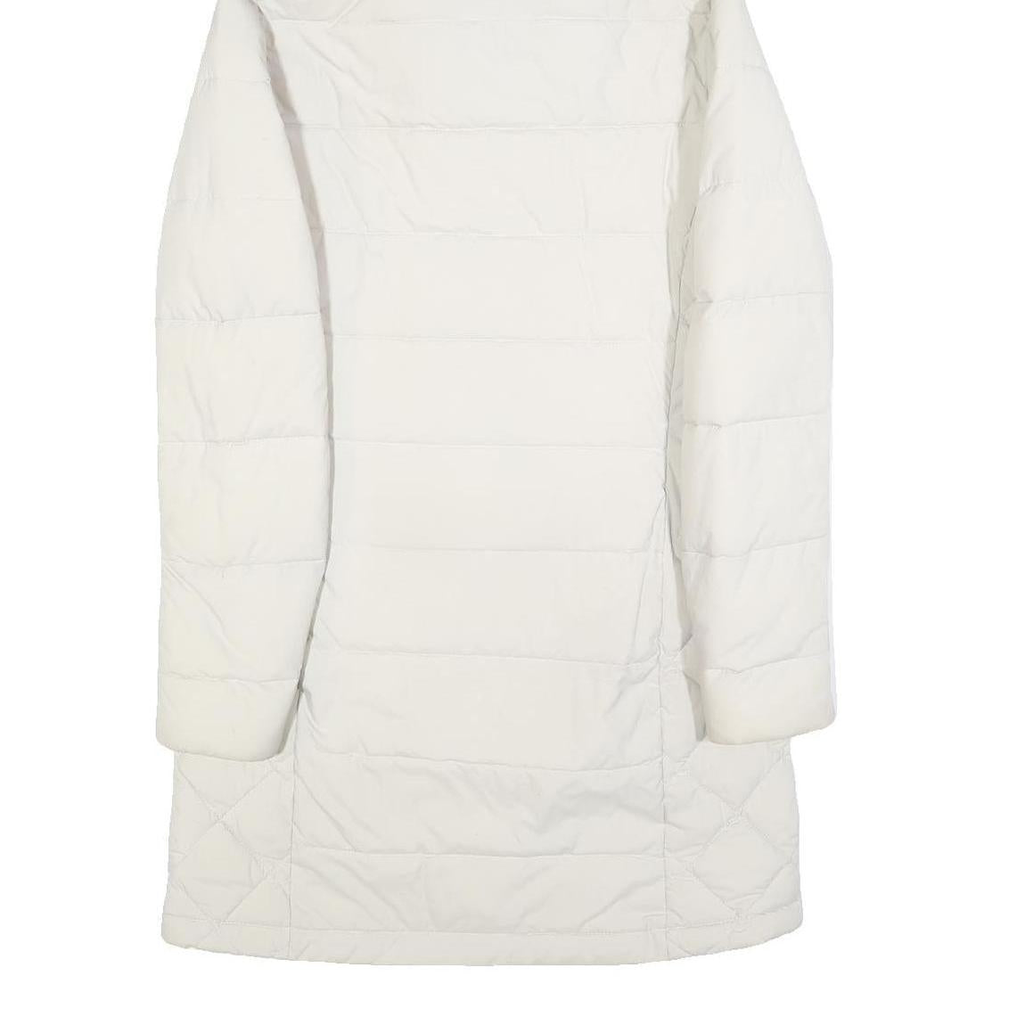 COLUMBIA Womens White Quilted Long Sleeve Zip Jacket S Polyester Warm Outdoor