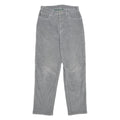 LAUREN RALPH LAUREN Womens Grey Cotton Blend Regular Straight Trousers W28 L29