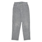 LAUREN RALPH LAUREN Womens Grey Cotton Blend Regular Straight Trousers W28 L29