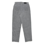 LAUREN RALPH LAUREN Womens Grey Cotton Blend Regular Straight Trousers W28 L29