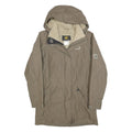 JACK WOLFSKIN Womens Beige Outdoor Jacket UK 10 Polyester Blend Plain Zip Hooded