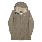 JACK WOLFSKIN Womens Beige Outdoor Jacket UK 10 Polyester Blend Plain Zip Hooded