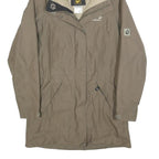 JACK WOLFSKIN Womens Beige Outdoor Jacket UK 10 Polyester Blend Plain Zip Hooded