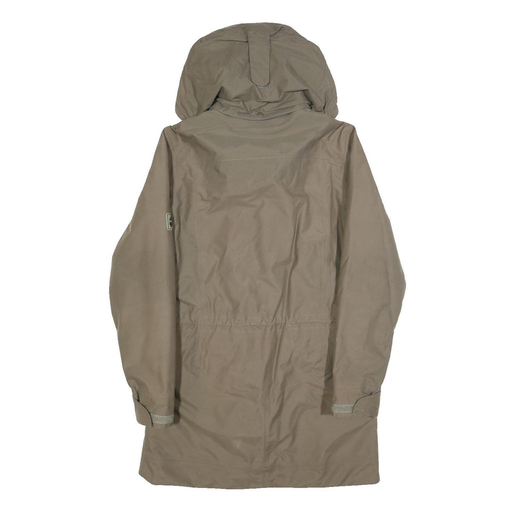 JACK WOLFSKIN Womens Beige Outdoor Jacket UK 10 Polyester Blend Plain Zip Hooded