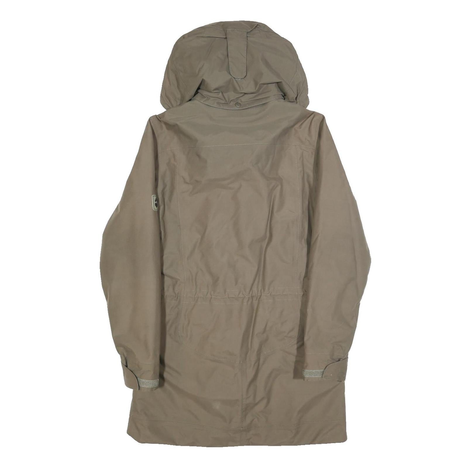 JACK WOLFSKIN Womens Beige Outdoor Jacket UK 10 Polyester Blend Plain Zip Hooded