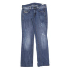 DIESEL Womens Regular Fit Blue Denim Jeans W28 L32 Faded Distressed Style