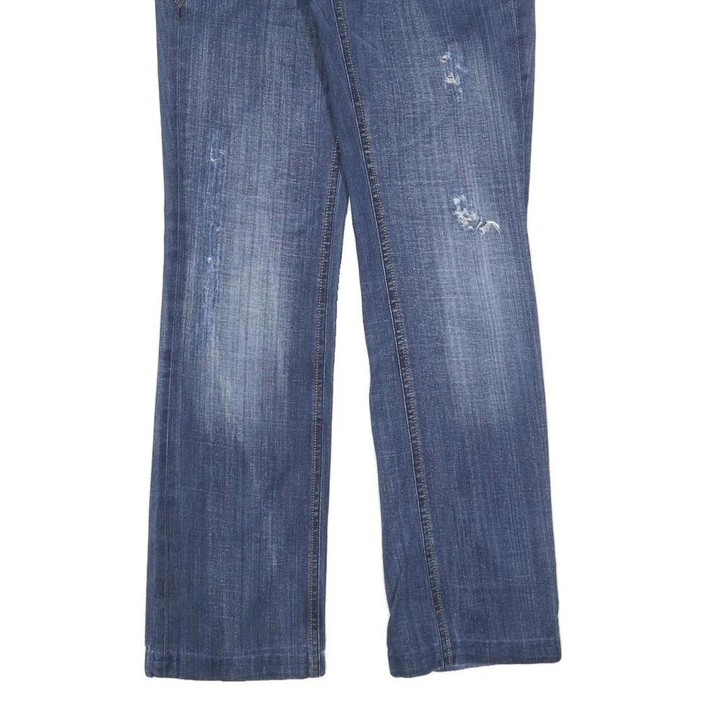DIESEL Womens Regular Fit Blue Denim Jeans W28 L32 Faded Distressed Style