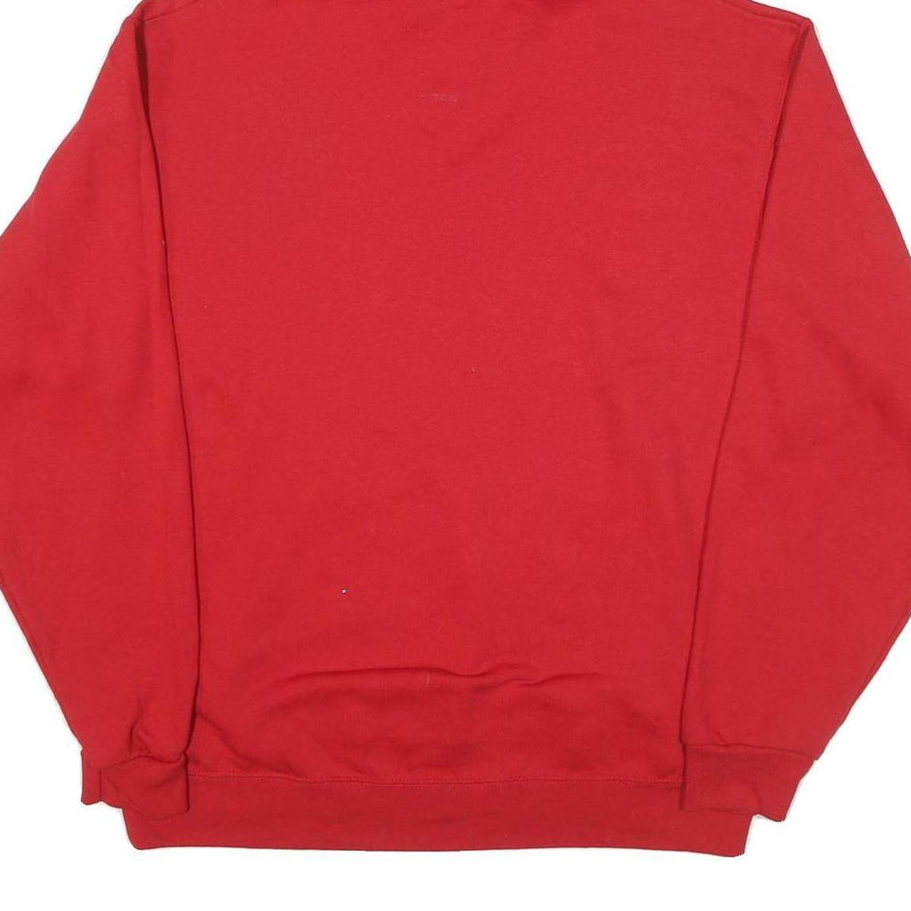 DISNEY Mens Red Mickey Mouse Hoodie L Cotton Blend Pullover