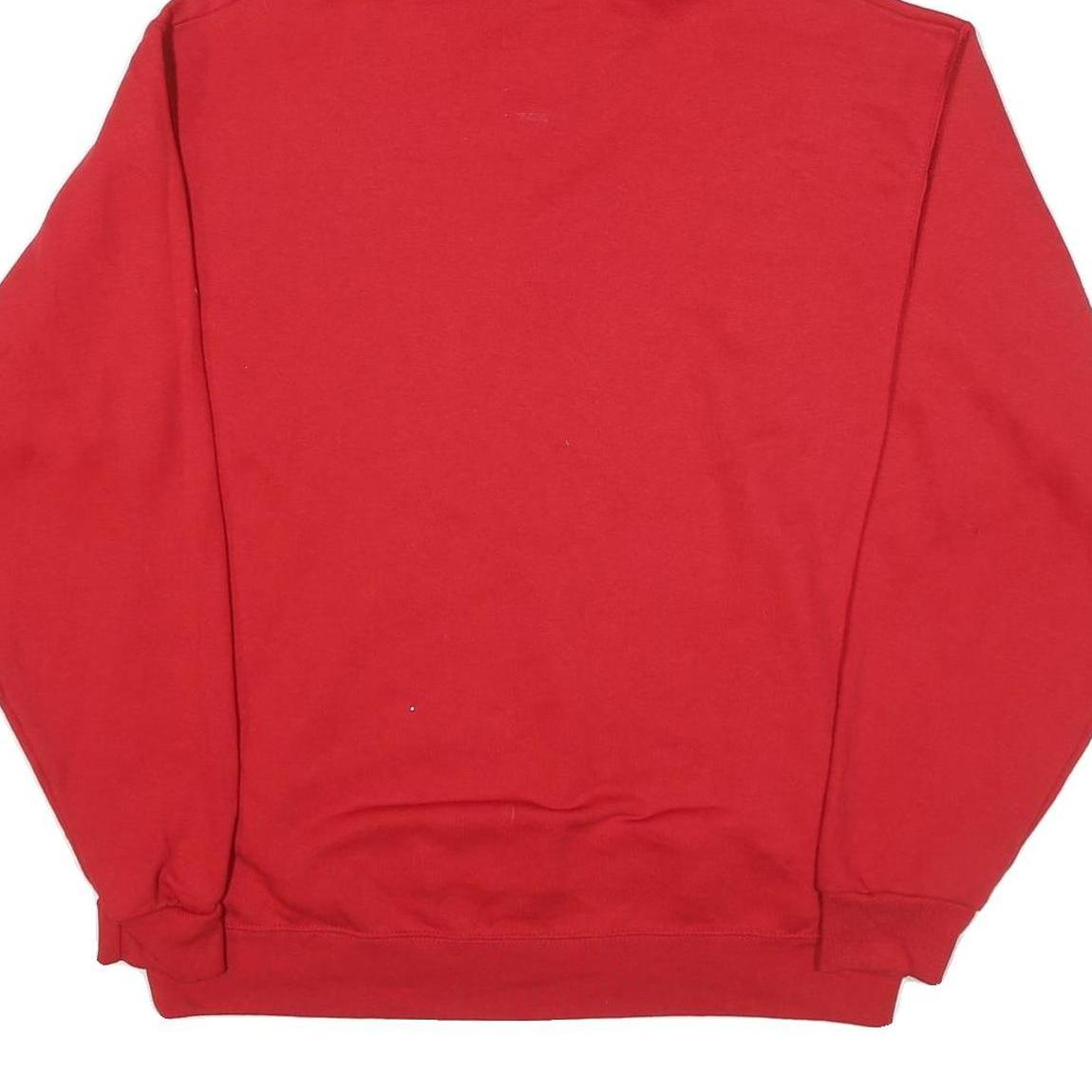 DISNEY Mens Red Mickey Mouse Hoodie L Cotton Blend Pullover