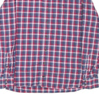 TOMMY HILFIGER Mens Red & Blue Check Shirt M Button Down Cotton Blend Casual