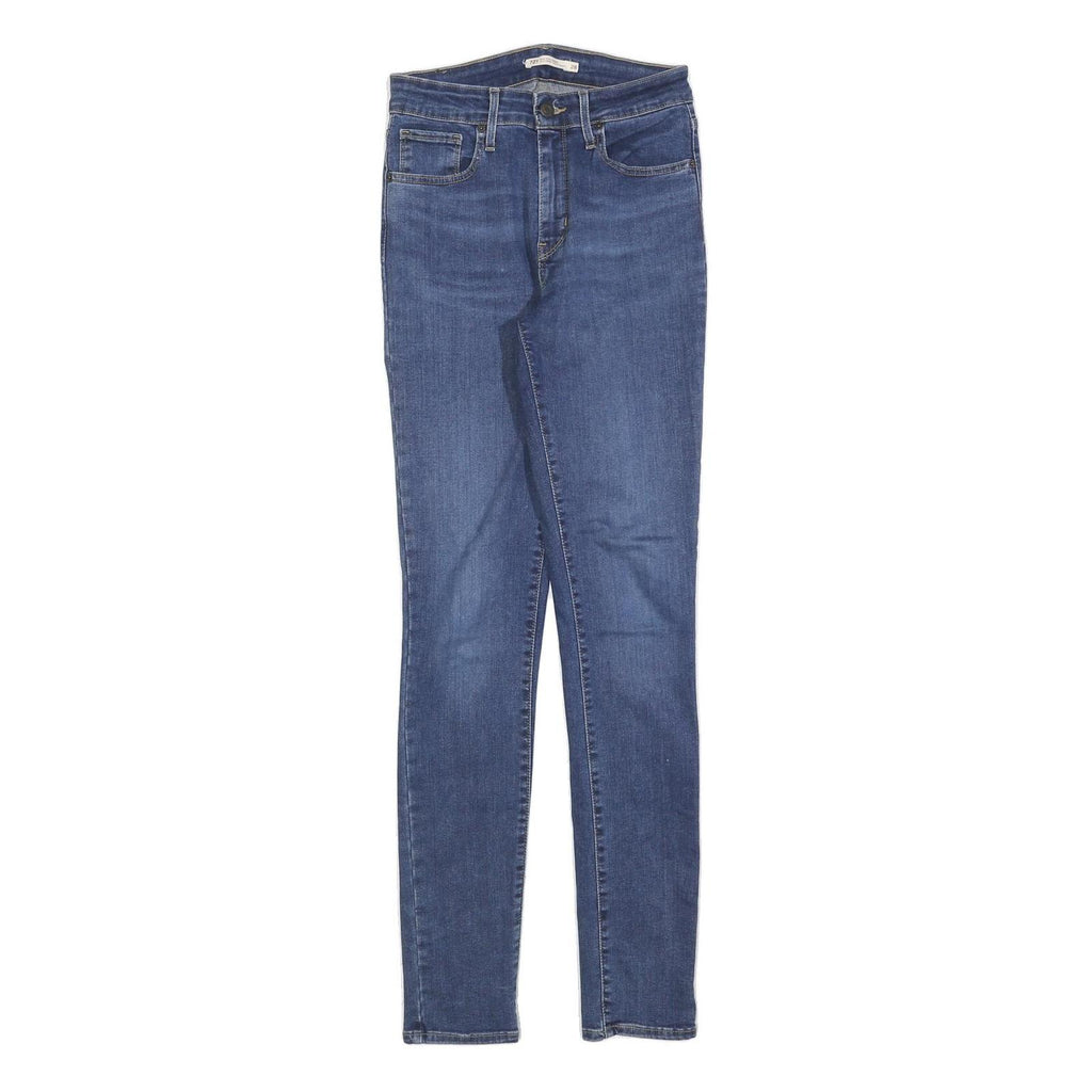 LEVI'S 721 Womens Jeans Blue Slim Skinny Denim Medium W28 L32 Zip Closure