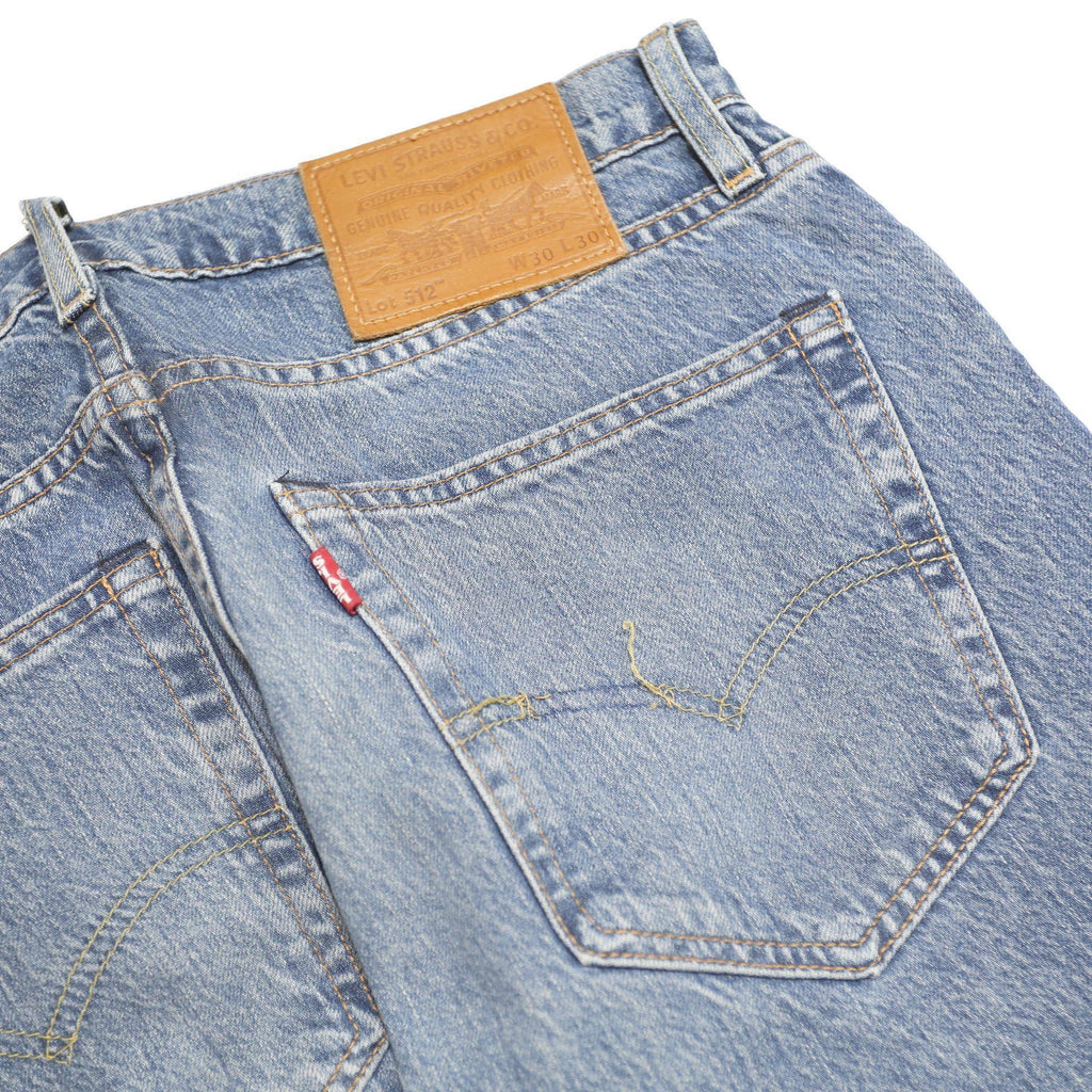LEVI'S 512 Big E Mens Jeans Blue & Light Slim Skinny Denim Cotton Blend W30 L30