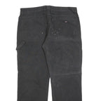 DICKIES Mens Relaxed Black Jeans Denim W38 L32 Workwear Zip Pockets