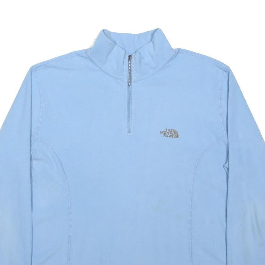 THE NORTH FACE Womens Blue Plain Pullover Quarter Zip Basic Knit Jumper XL