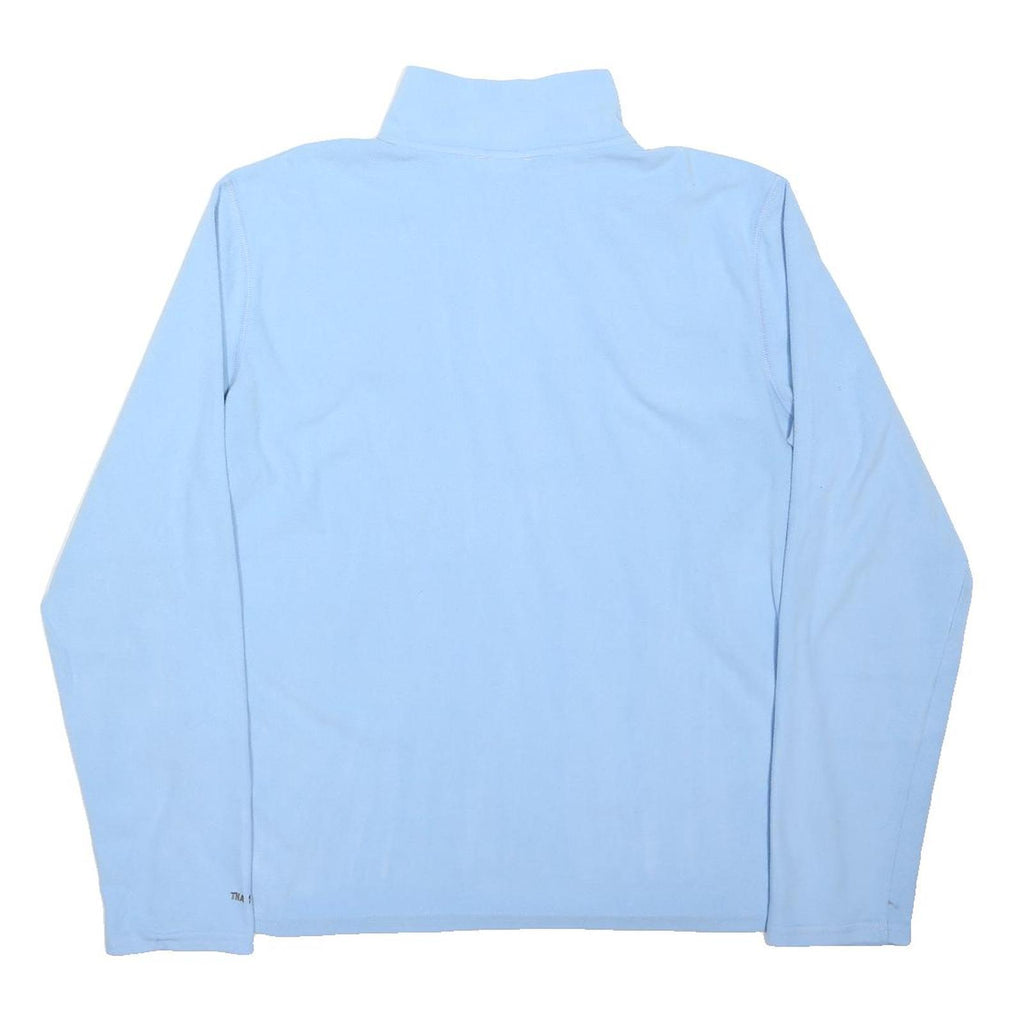 THE NORTH FACE Womens Blue Plain Pullover Quarter Zip Basic Knit Jumper XL