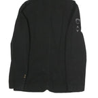 BIG BADDHA Mens Black Coach Jacket S Hooded Zip Closure Cotton Blend Plain