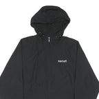 CHAMPION Mens Black Zip Jacket S Polyester Blend Plain Hooded Lightweight