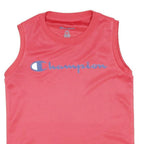 CHAMPION Boys Red Polyester Blend Sleeveless Crew Neck Athletic Vest 8Y