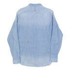 G-STAR Mens Blue Denim Shirt L Button Pocket Casual Long Sleeve Cotton Blend