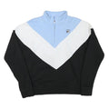 FILA Womens Blue White & Black Sweatshirt Half Zip L Sporty Retro Track Top