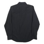 CALVIN KLEIN Mens Black Shirt S Cotton Blend Classic Button Down Casual