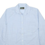 IZOD LACOSTE Womens Blue Cotton Blend Shirt S Casual Button Down Long Sleeve