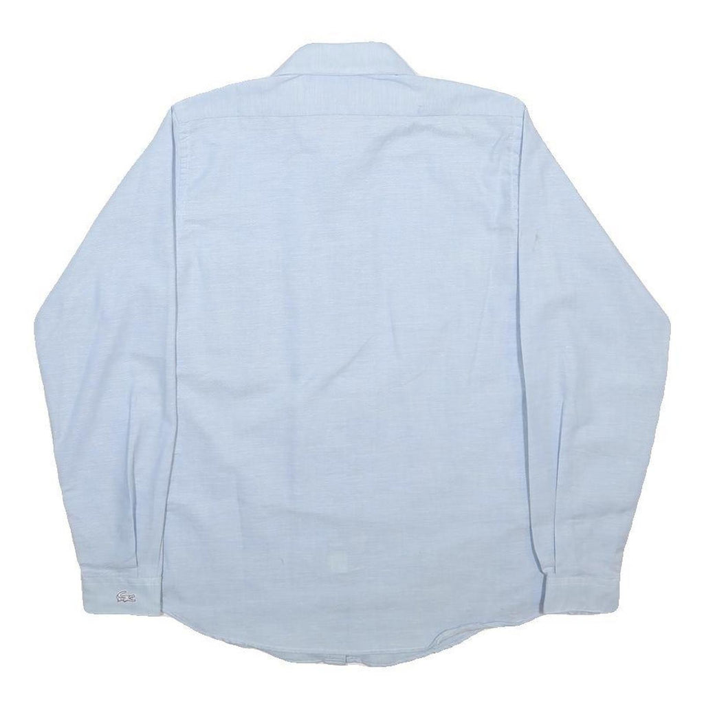 IZOD LACOSTE Womens Blue Cotton Blend Shirt S Casual Button Down Long Sleeve
