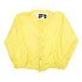 LAW PRO Mens Yellow Nylon Button Jacket XL Plain Lightweight Outerwear Casual