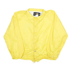 LAW PRO Mens Yellow Nylon Button Jacket XL Plain Lightweight Outerwear Casual