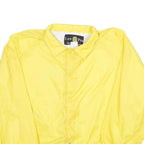 LAW PRO Mens Yellow Nylon Button Jacket XL Plain Lightweight Outerwear Casual