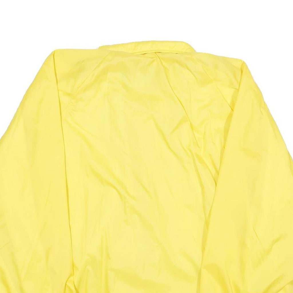 LAW PRO Mens Yellow Nylon Button Jacket XL Plain Lightweight Outerwear Casual