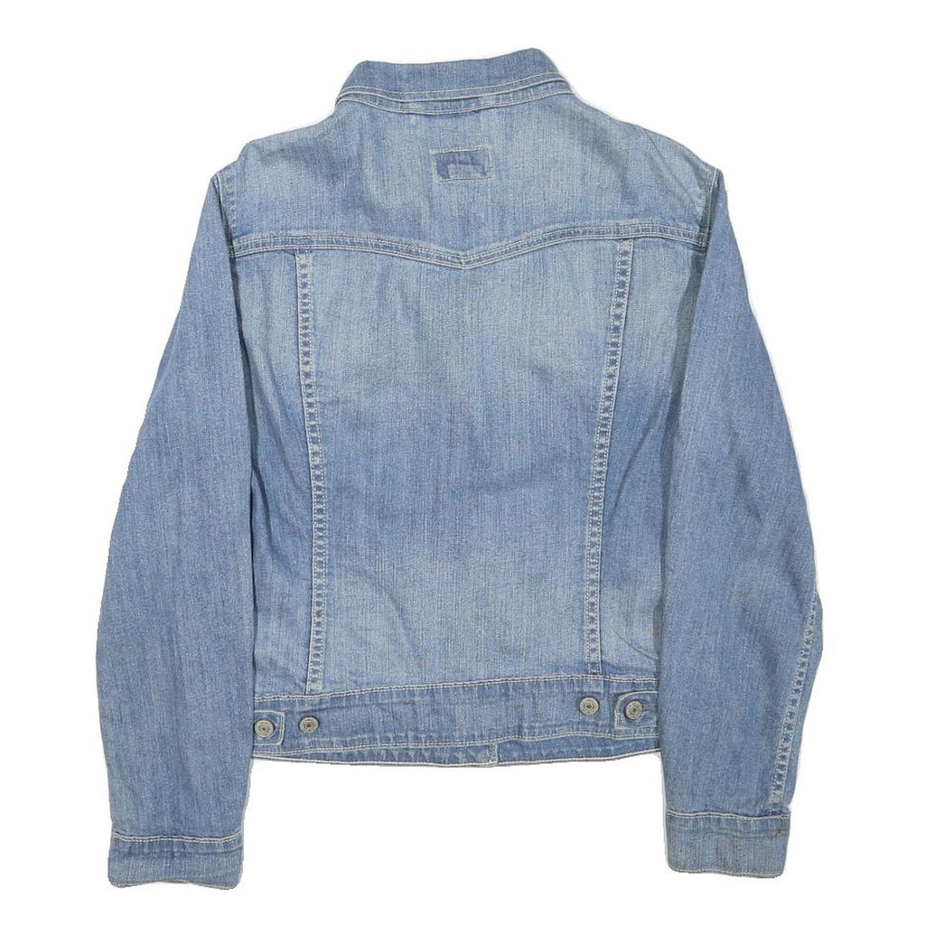 LEVI'S Womens Blue Denim Jacket S Cotton Blend Button Closure Classic Fit Casual