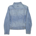 LEVI'S Womens Blue Denim Jacket S Cotton Blend Button Closure Classic Fit Casual