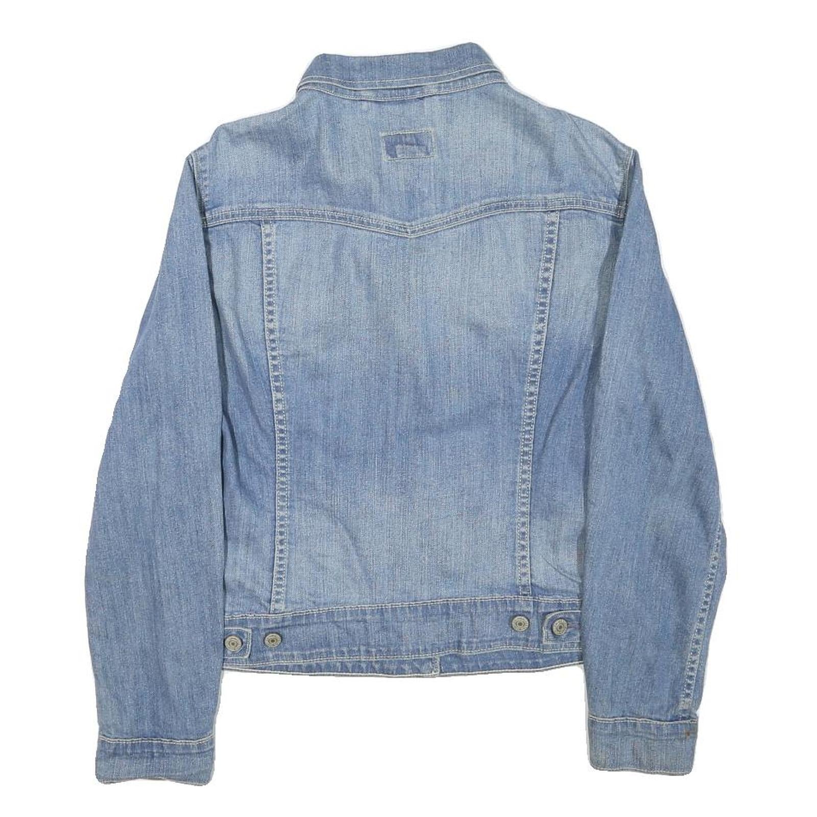 LEVI'S Womens Blue Denim Jacket S Cotton Blend Button Closure Classic Fit Casual