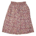 LOUISE PARIS Womens A-Line Skirt Maroon Knee Length Floral M