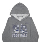 NFL Womens Grey Seahawks Football Full Zip Hoodie S Team Sportswear