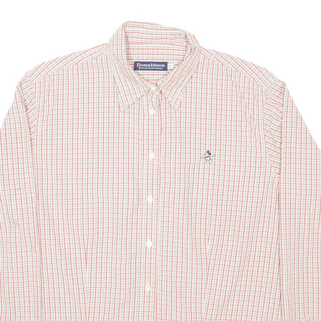 DONALDSON Womens Shirt Red 90s Check Long Sleeve L