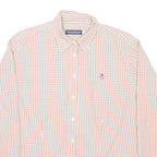 DONALDSON Womens Shirt Red 90s Check Long Sleeve L