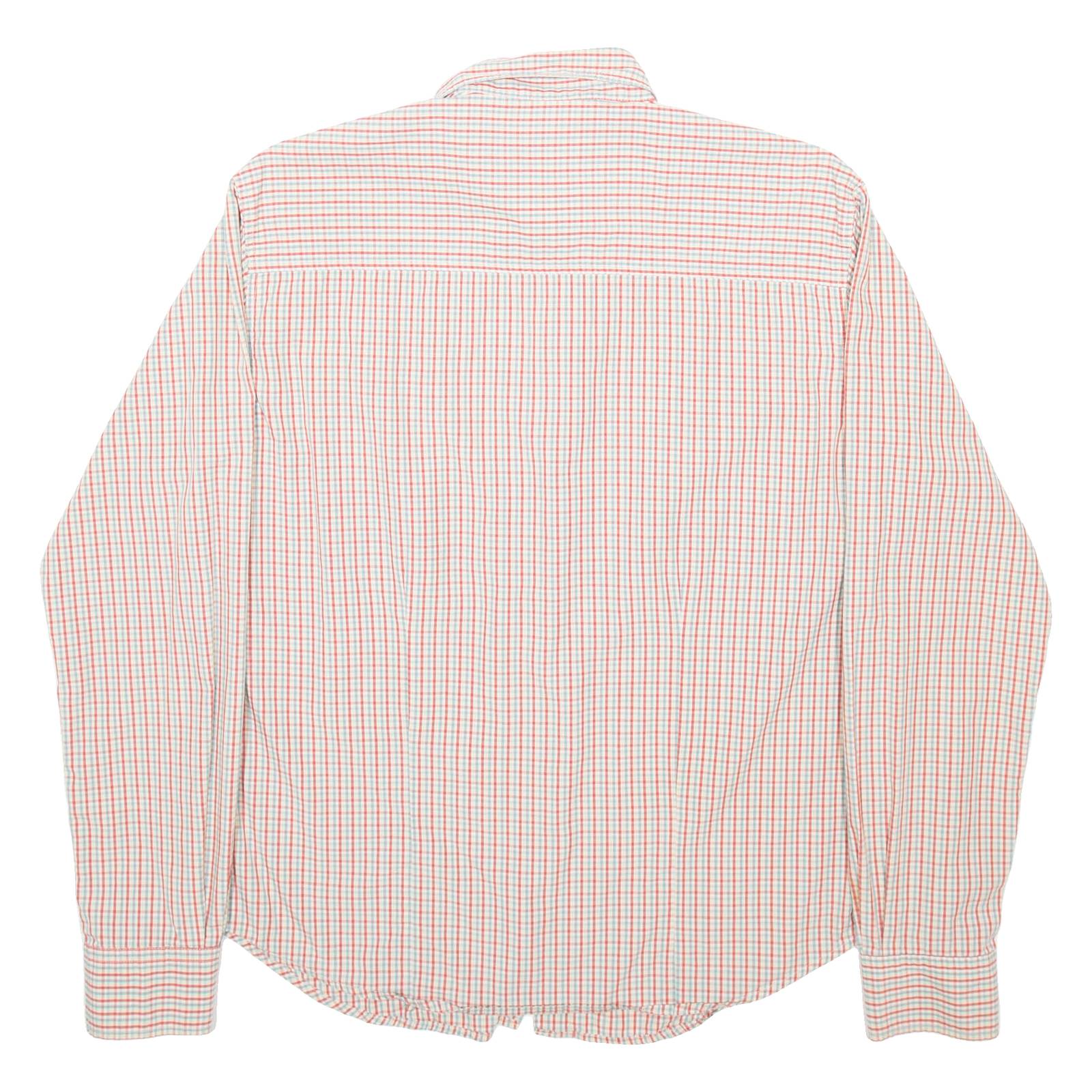 DONALDSON Womens Shirt Red 90s Check Long Sleeve L