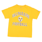 CHAMPION Mens Yellow Valparaiso Football Graphic T-Shirt M Short Sleeve Crew