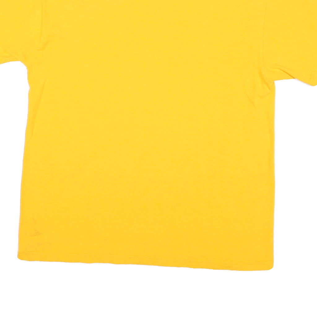 CHAMPION Mens Yellow Valparaiso Football Graphic T-Shirt M Short Sleeve Crew