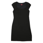 MONSOON Womens Black Dress Cotton Blend Sleeveless Knee Length UK 12 Elegant