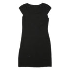 MONSOON Womens Black Dress Cotton Blend Sleeveless Knee Length UK 12 Elegant