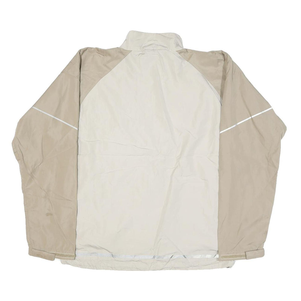 HELLY HANSEN Mens Beige & Cream Jacket M Nylon Plain Zip Casual Outdoor