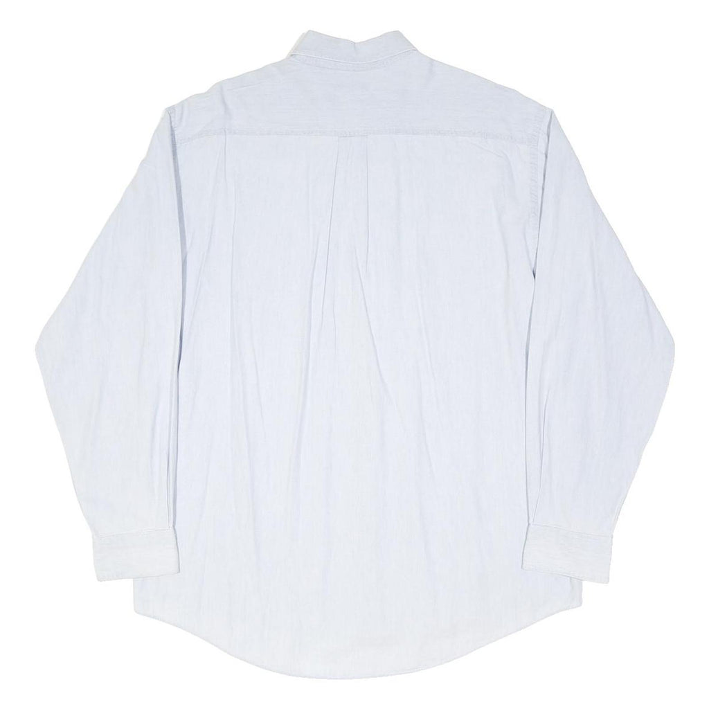 GANT Mens White Button-Down Shirt M Cotton Blend Classic Long Sleeve Pocket