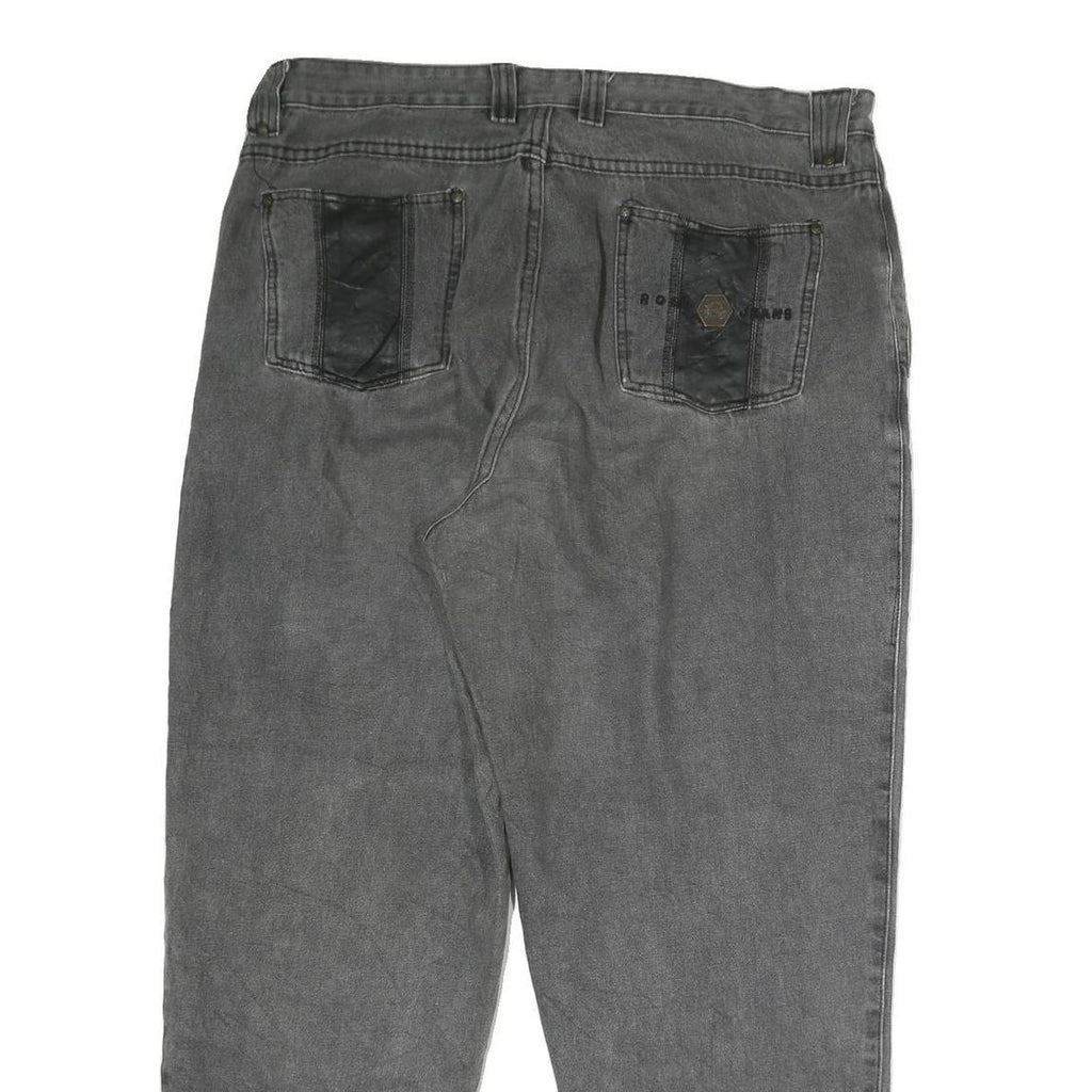 ROSI JEANS Mens Loose Grey Denim W38 L32 Casual Cotton Zip