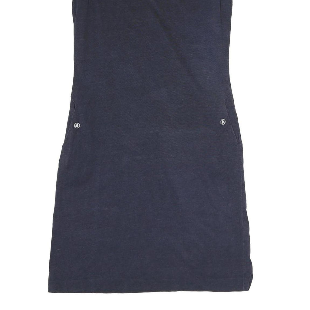 BARBOUR Womens Navy Cotton Shift Sleeveless Dress UK 8 Casual Summer Layering