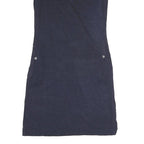 BARBOUR Womens Navy Cotton Shift Sleeveless Dress UK 8 Casual Summer Layering