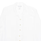 CHRISTIE & JILL Womens Blouse White Collared Long Sleeve M